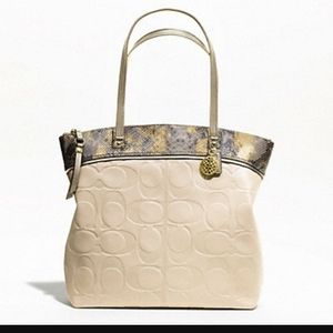 Coach /Laura Embossed Exotic Tote - image 1